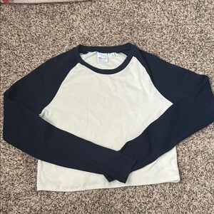 Navy and White Raglan Shirt